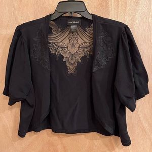 Lane Bryant black shrug - bolero wrap